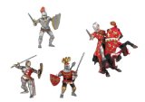 Le Toy Van Exclusive to Amazon.co.uk. Le Toy Van - Papo Red Knights Set (Armoured Red Knight / Prince Philip Red / Prince Philips Horse / Genevan Knight Red / Knight with Crest Red )