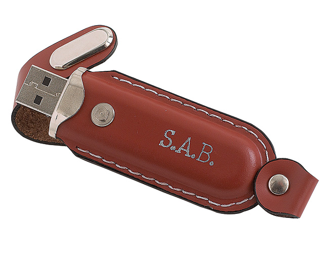 leather Bound USB Memory Stick Personalised