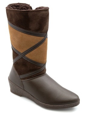 Leather Calf Boots with Pile Lining