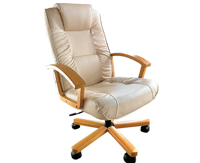leather Executive Chair Cream