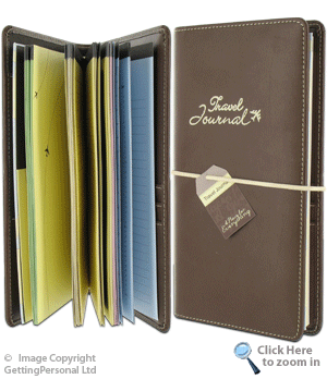 custom leather travel journal