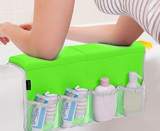 lebogner Bathtub Elbow Rest By Lebogner - Pure Cushion Comfort Elbow Guard For Baby Bathing With Storage Pockets, Protects Your Elbows at Kids Bath Time, Safety Easy Bath Foam Rest, Stop Bruising Your Elbows