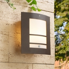 Leds-C4 Lighting Ajax Brown Outdoor Wall Light with Sensor