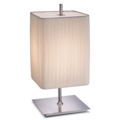 Leds-C4 Lighting Coimbra Nickel Table Lamp with Fabric Shade
