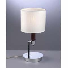 Fusta Wood and Chrome Table Lamp