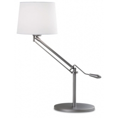 Milan Nickel Table Lamp with Fabric Shade