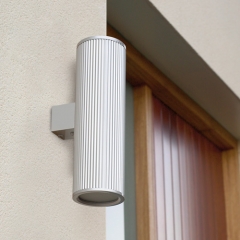 Temis Cylindrical Grey Outdoor Wall Light