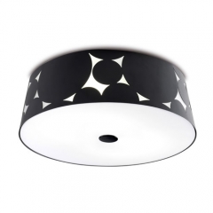 Trama Small Black Low Energy Ceiling Light