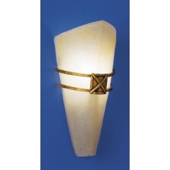 Leds-C4 Lighting Veronese Amber and Glass Wall Light
