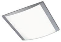 LEDS Lighting Alpen Modern Low Energy Ceiling Light In A Grey Finish With A White Satin Glass Shade