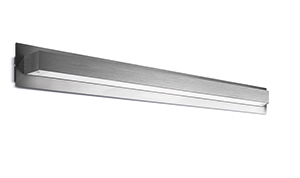 LEDS Lighting Alu Modern Aluminium Wall Light With A Satin Glass Shade That Directs Light Up And Down