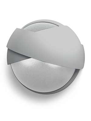 LEDS Lighting Eclipse Round Modern Outdoor Wall Light In Grey And White With An IP54 Rating