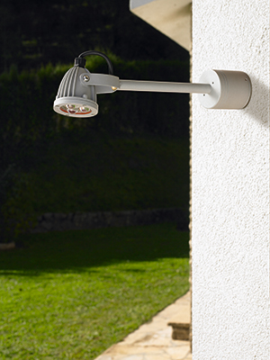 LEDS Lighting Flash Exterior Modern IP65 LED Outdoor Wall Light In Grey Aluminium