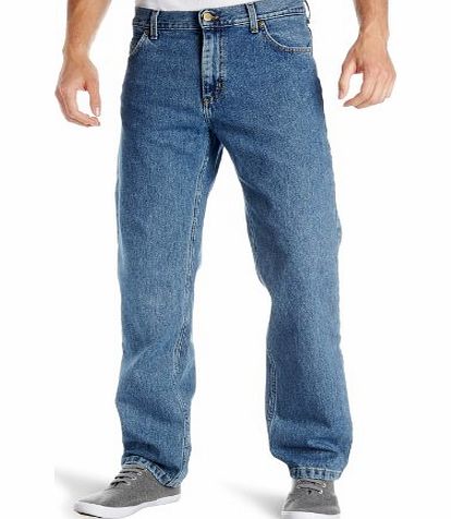 Lee Mens Brooklyn Comfort Straight Jeans, Stonewash Blue, W38/L30