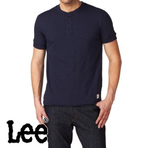Lee T-Shirts - Lee Henley Core T-Shirt - Navy