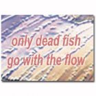 Only dead fish go with the flow... Postcard