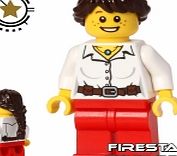 Lego City Mini Figure - White Blouse - Braided