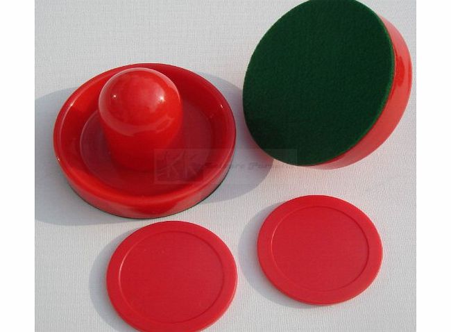 Leisure Pursuits Air Hockey 5ft or smaller tables - 2 x RED (50mm Pucks   75mm Pushers)