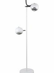 Leitmotiv Two Lights Metal Floor Lamp White H:151cm