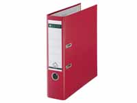 A4 red lever arch file with 80mm spine