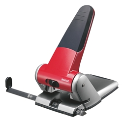 Leitz Heavy Duty Hole Punch Red and Grey