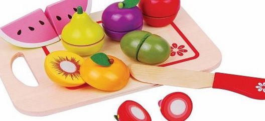 LELIN WOODEN WOOD CHILDRENS KIDS CUT UP FRUIT SHOPPING GROCERY KITCHEN FOOD TOY