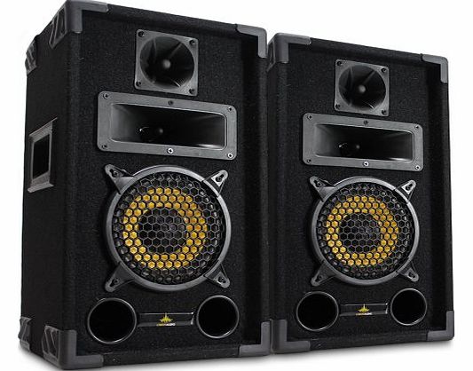 Lemon Audio 2x Lemon Audio 6`` Passive Party Disco PA Speakers Bedroom DJ Monitors 500W
