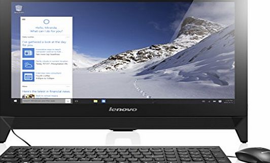 Lenovo C20 19.5-Inch All-in-One Desktop PC (Black) - (Intel Celeron J3160 2.24 GHz, 4 GB RAM, 1 TB HDD, Windows 10)