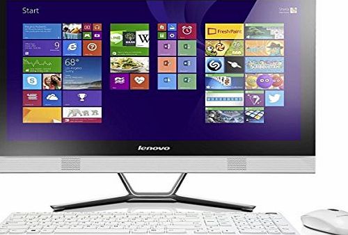 Lenovo C50-30 (F0B100JYUK) 23`` All-in-One PC Intel Core i5-5200U 2.2 GHz / 2.7 GHz Turbo Processor, 8GB RAM, 1TB HDD, Full HD (1920 x 1080 Resolution) Display, DVDRW, HDMI, USB 3.0, Bluetooth 4.0, Car