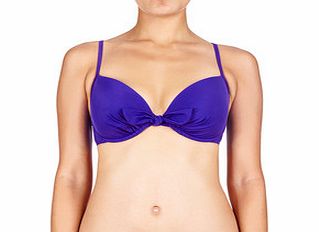 Bow push-up purple bikini top