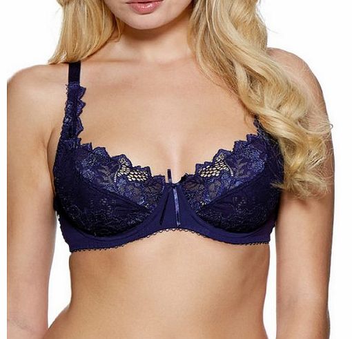 Lepel Party Lingerie ~ Fiore By Lepel ~ Navy Blue Full Cup Bra (34B)