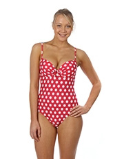 Polka Passion Padded Swimsuit - Raspberry