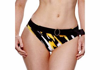 Savannah printed belted bikini bottoms