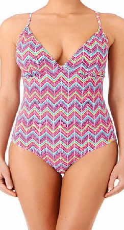 Lepel Womens Lepel Disco Nw Swimsuit - Red Multi