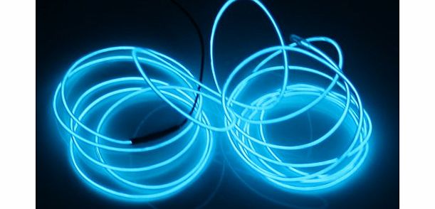 Lerway Blue 3M Tron Neon Glowing Electroluminescent Wire EL Wire with Transformer Christmas Light Party light
