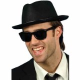 Lets-Have-A-Party.co.uk Blues Hat,Black Felt,Adult