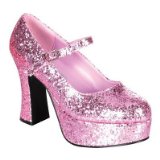 Lets-Have-A-Party.co.uk Dolly Shoes Pink Glitter Size 4-5