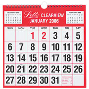 Letts 2006 Clearview Monthly Calendar