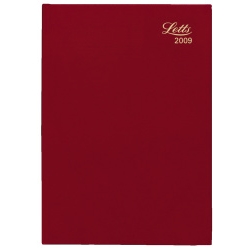 Letts 2009 Commercial 2 D/T/P Diary Red A4 297 x