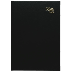 Letts 2009 Commercial D/T/P Diary Black A4 297 x