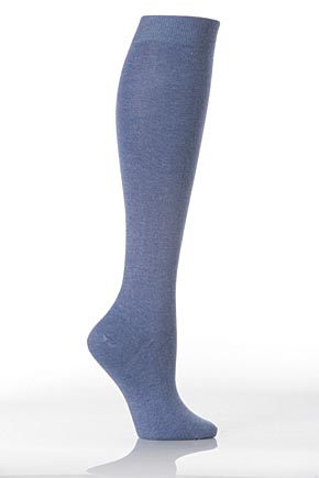 Ladies 1 Pair Levante Cotton Knee High Sock In 8 Colours Sandy