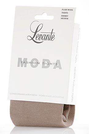 Ladies 1 Pair Levante Plain 100 Denier Wool Tights In 3 Colours Mocca