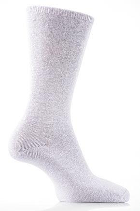 Ladies 2 Pair Levante Comfort Top Socks In 6 Colours Aubergine