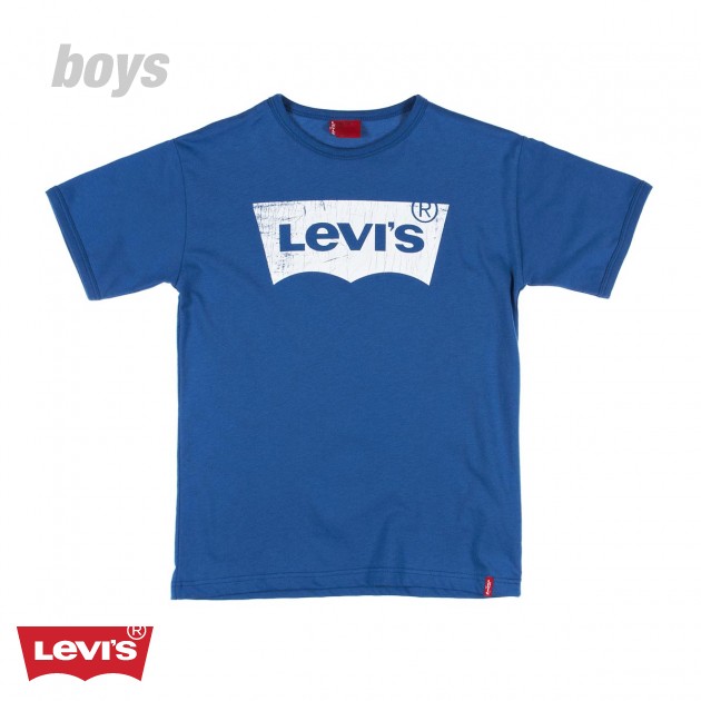 Boys Levis Batlog T-Shirt - Classic Blue