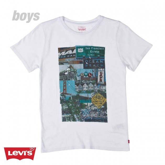 Boys Levis Casey T-Shirt - White