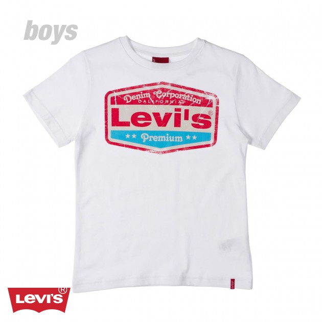 Boys Levis Nigel T-Shirt - White