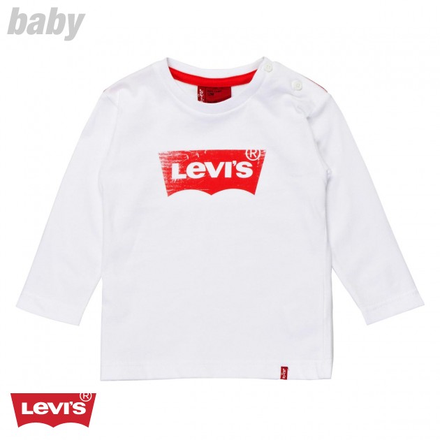 Boys Levis Vonoma Long Sleeve T-Shirt - White