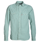 Green and White Gingham Check