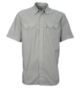 Grey and White Pin-Stripe Shirt