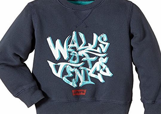 Levis Kids Boys Sweater Ne15056 Sweatshirt, Grey (Mouse Grey 26), 10 Years